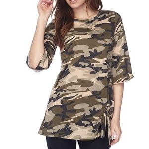 Camouflage Tie Knot Tunic